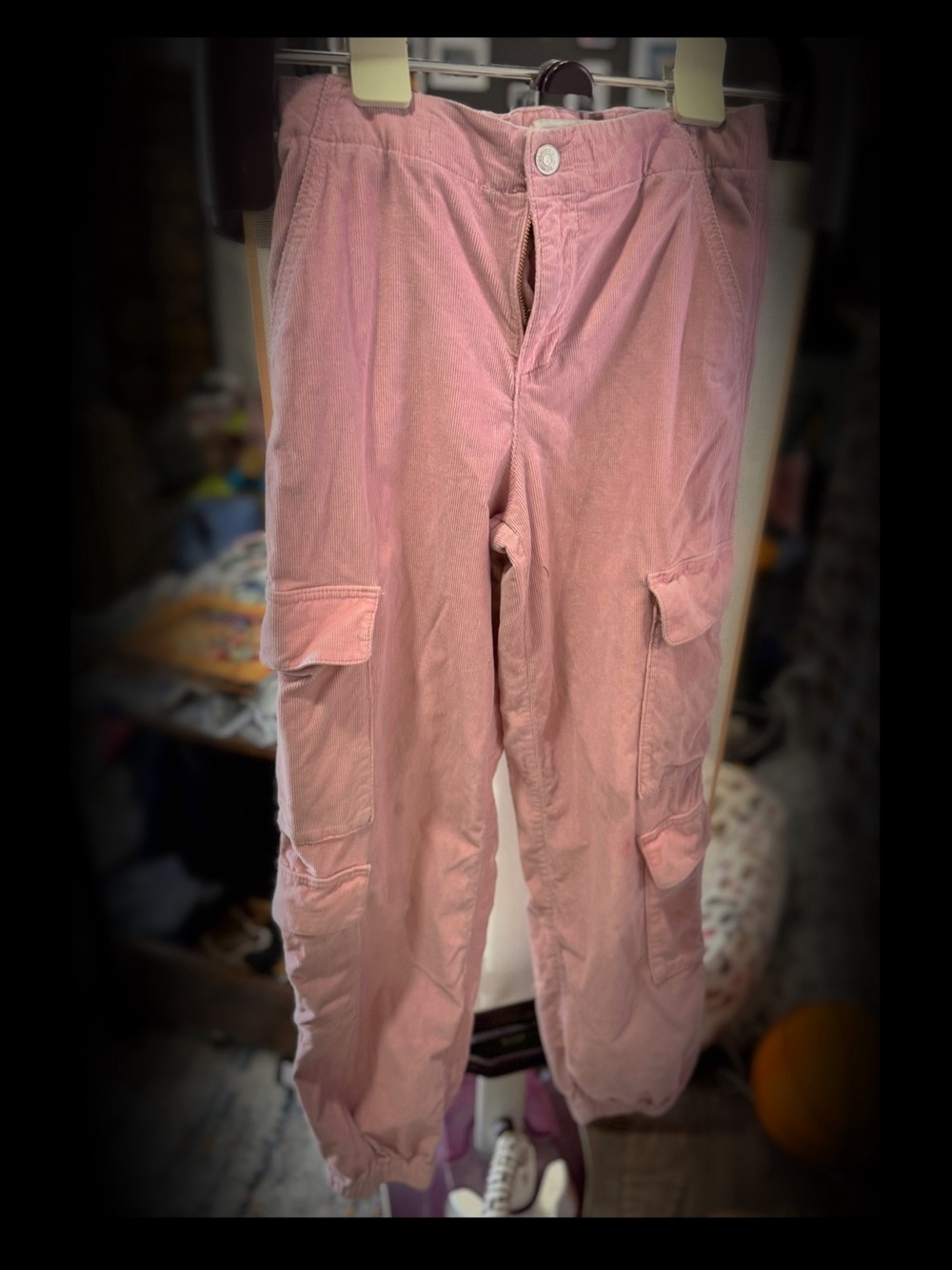 abercrombie kids Pink Corduroy Cargo Pants